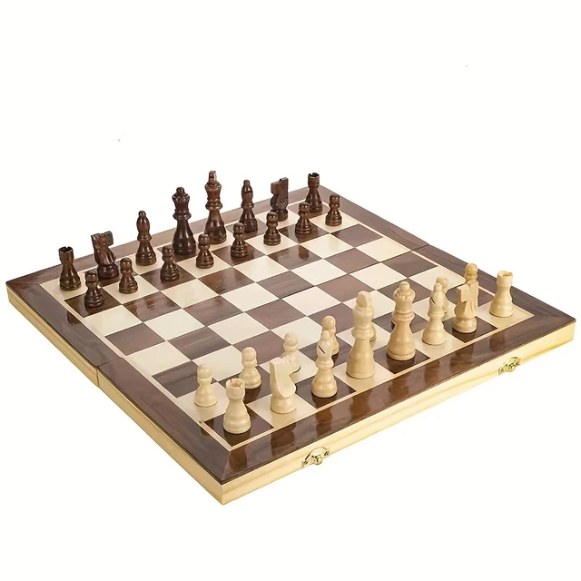 12/15inch Chess Set Magnetic Wooden Folding Adult Learners Travel Portable  Board 2 Extra Queens with Game Pieces Storage Slot - AliExpress
