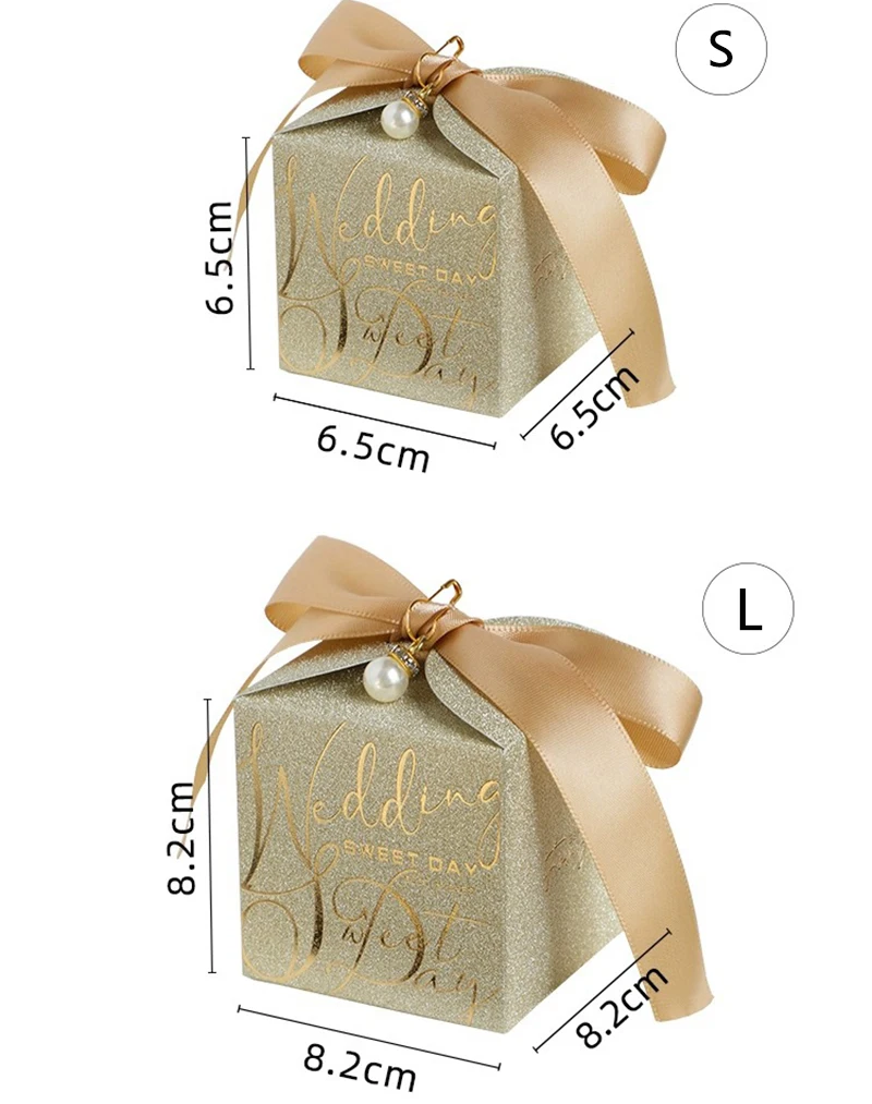Sparkling Gold and Silver Mini Gift Box Bags – Creative Paper Packaging for Wedding Fav... - SKU MFB01448 - UGI Packaging