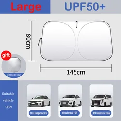 Premium Car Windshield Sunshade Cover - UV Protection & Heat Blocker (Large)