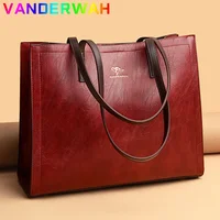 Sac à main Vintage en cuir Pu, fourre-tout de grande capacité, sacs à bandoulière à la mode, sacs à poignée supérieure de bonne qualité, sacs à main décontractés Design lettre 1