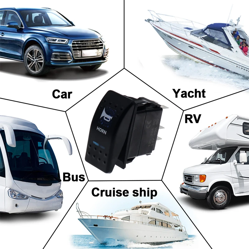 thumbnail image 2 of 12v Rocker Switch Buy Twidec/5Pcs 12V 20A Waterproof Lighted Round 2 of 12