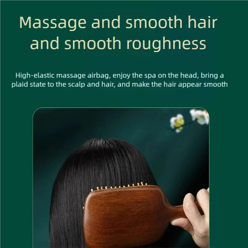 Massage Comb Wooden Sandalwood Air Cushion Comb Air Bag Massage Head Meridian Long Hair Scalp Home Head Massage Tool