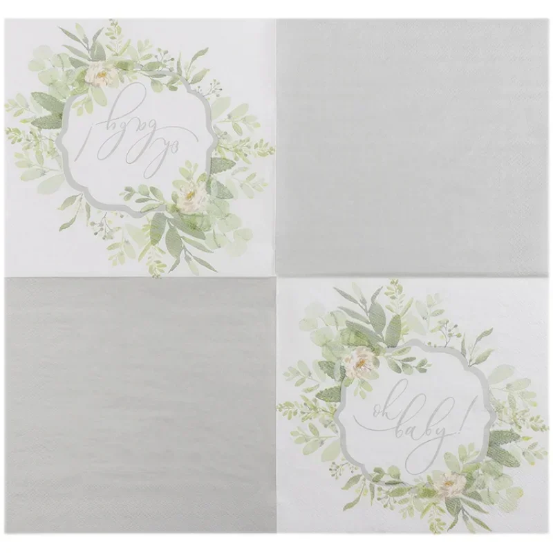 Forest Tissue Paper Colorful Printing Napkins Facial Tissue 2 Layers of 20pcs Mother and Baby Available Food-grade Wedding Paper