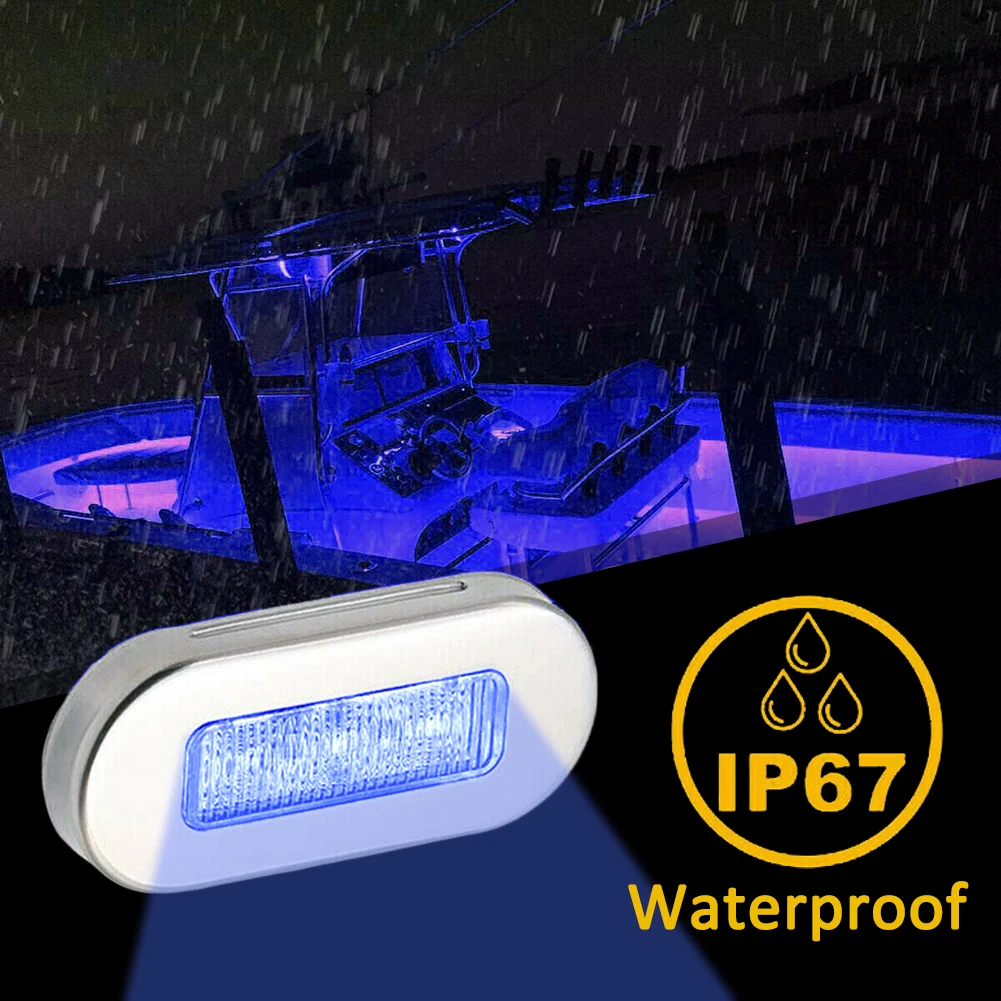 Marine Boat Transom LED Stern Light 3LED LED Courtesy Light Waterproof LED Tail Lamp Boat Turn Signal Light Boat Yacht Accessory