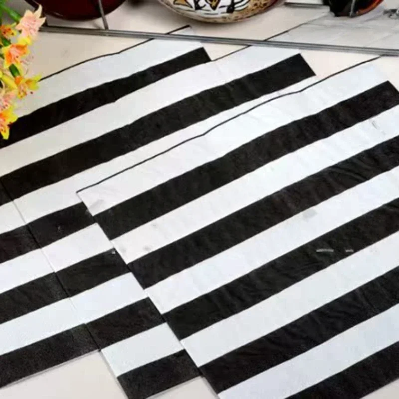 20pcs/Pac Classic Black and White Stripes Red and White Stripes Disposable Paper Placemats Flower Paper Party Decoration disposable paper placemats