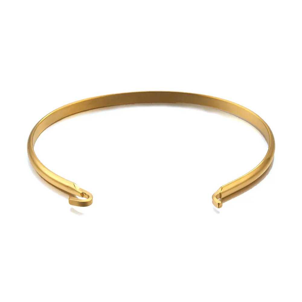 NICENEEDED 6 Bracciali Metallici Espandibili Placcati Oro 18K - Rigidi E Regolabili Per Gioielli Fai Da Te