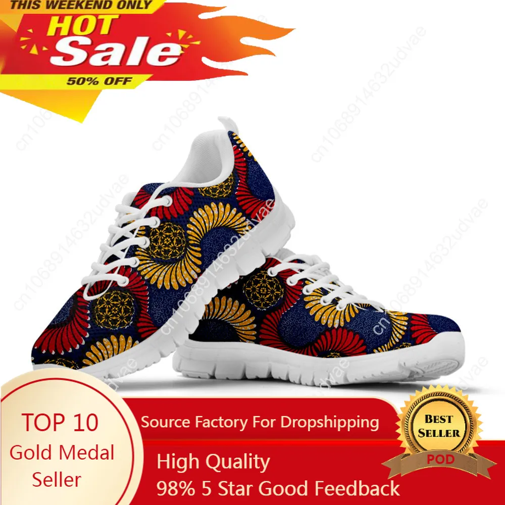 Vitage African Art Printed Women Sneakers African Style Mesh Flats Shoes For Ladies Girls Summer Loafers Zapatos