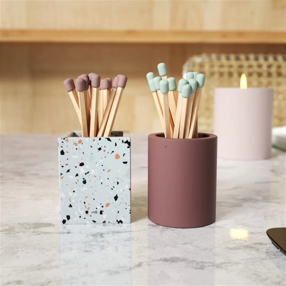 

Cement match jar Mould Silicone Molds for Concrete Candle Vessel Round Candle Cup Silicone mould small storage Mold
