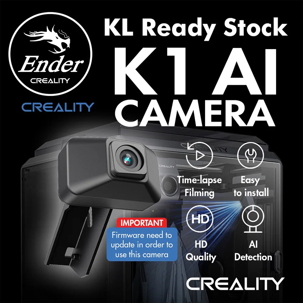 Creality Original K1 Ai Camera Upgrade Accessori Clear Image Ai Detection Time-Lapse Shooting Facile Da Installare