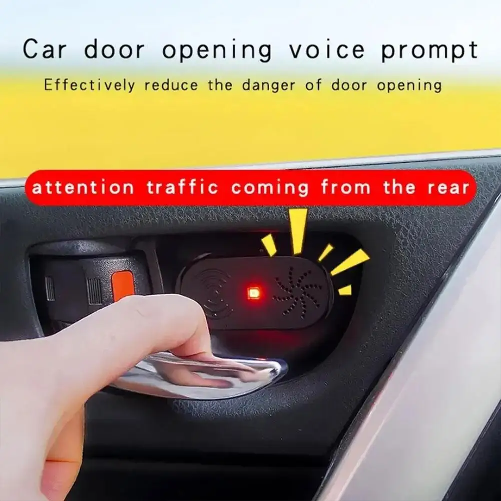 1PC Car Door Alarm Light Flashing Anti-theft High Sensitivity Sensor Loud Volume Prompt Auto Security Alarm System Accessories