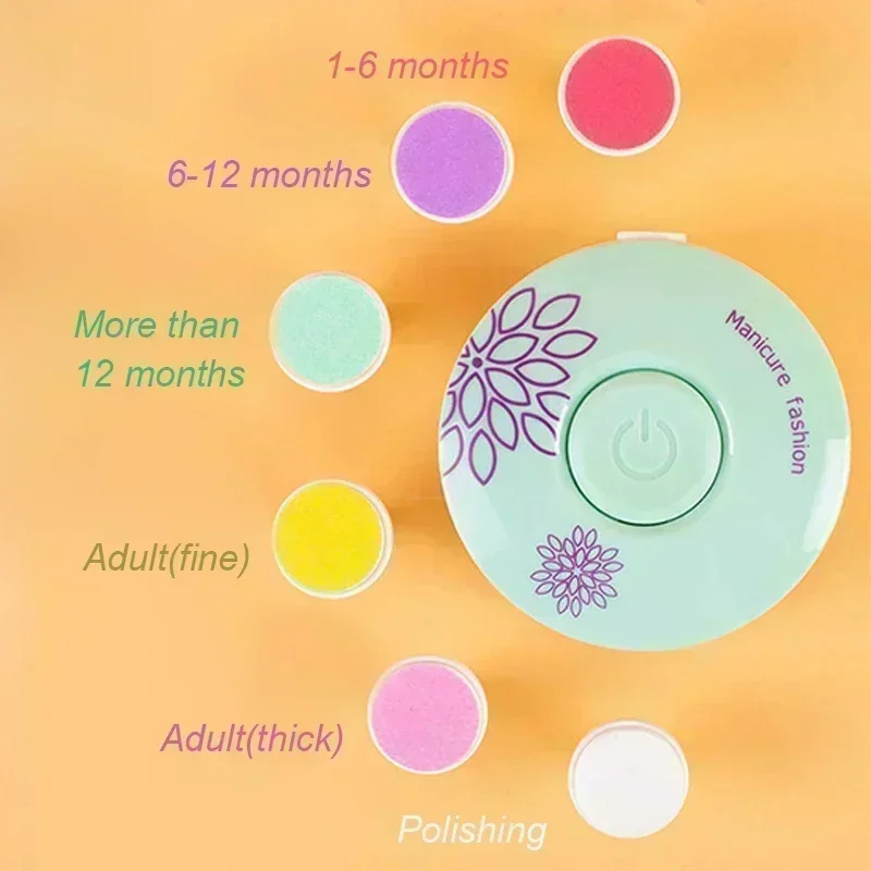 Electric Baby Nail Trimmer Baby Items Kid Nail Polisher Tool Care Kit Easy To Trim Nail File Newborn Baby Things Bebe Accessorie 4