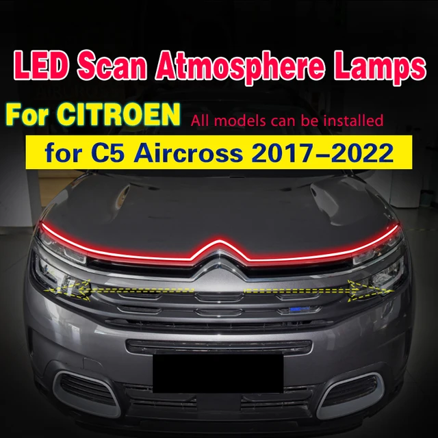 1pcs Car LED DRL 12v Daytime Running Light Waterproof Flexible Strip Scan Starting Light Strip For Citroen C5 Aircross 2017-2022 1