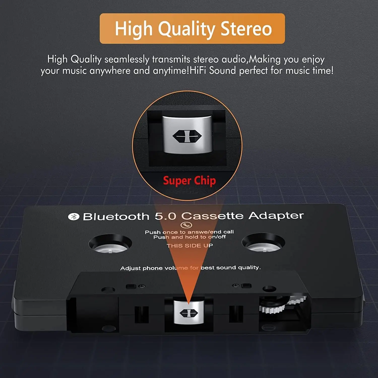 Audio Cassette Aux Adapter Tape Desk Player Mobile Phone Music Car Voice Hands Free