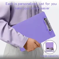 Clipboards with Storage, Plastic Storage Clipboard with Low Profile Clip, Binder Clipboard Folder Side-Opening,Office Supplies 4