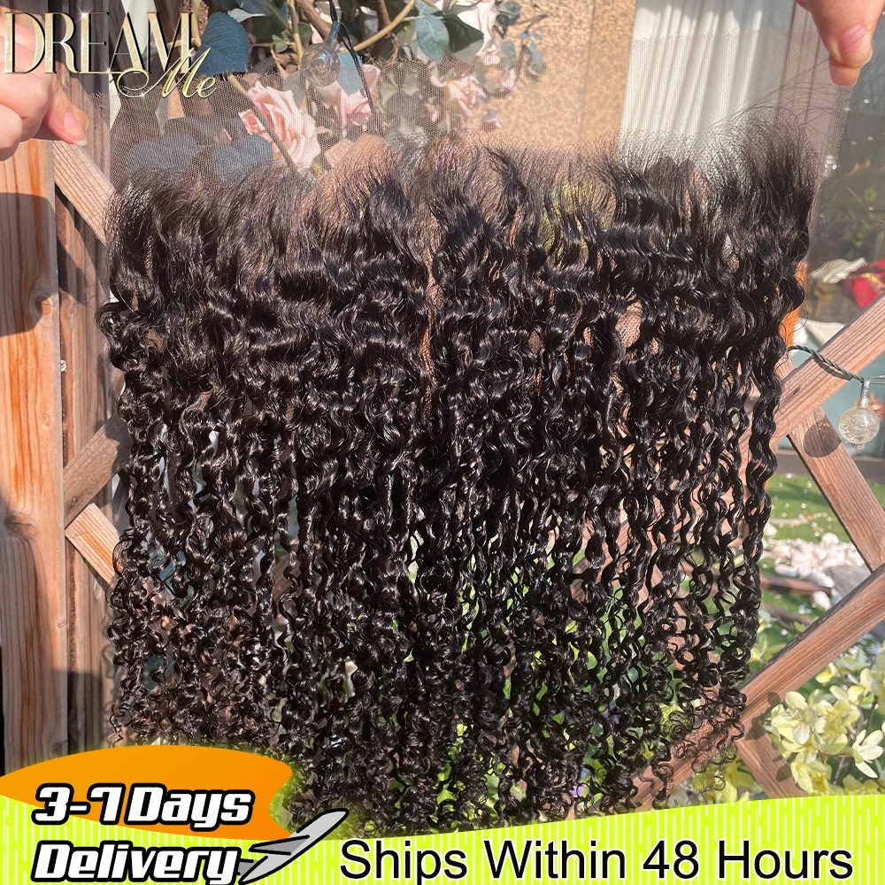 SKINLIKE 13x4/13X6 HD Lace Frontal Only Curly 13x4 Full Frontal Invisible HD Lace Front Only Human Hair For Woman Pre Plucked