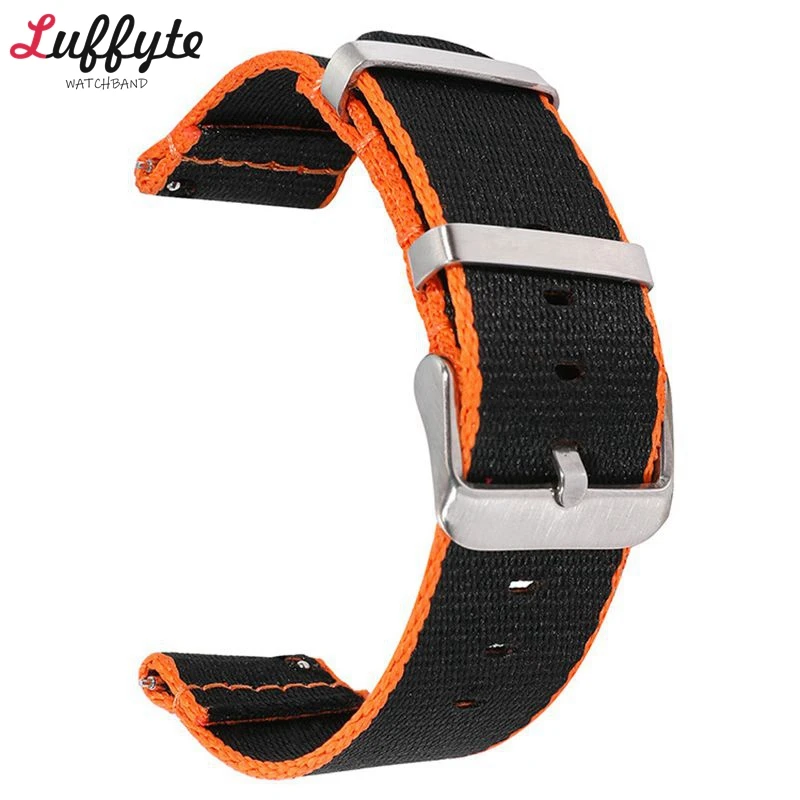 Quick Release Canvas Sport Watchband - Colorful Nylon Weave Strap
