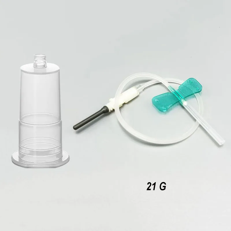 50 pcs/lot Pet Disposable Butterfly Blood Collection Needle + Plastic Needle HolderPet Medical Equipment