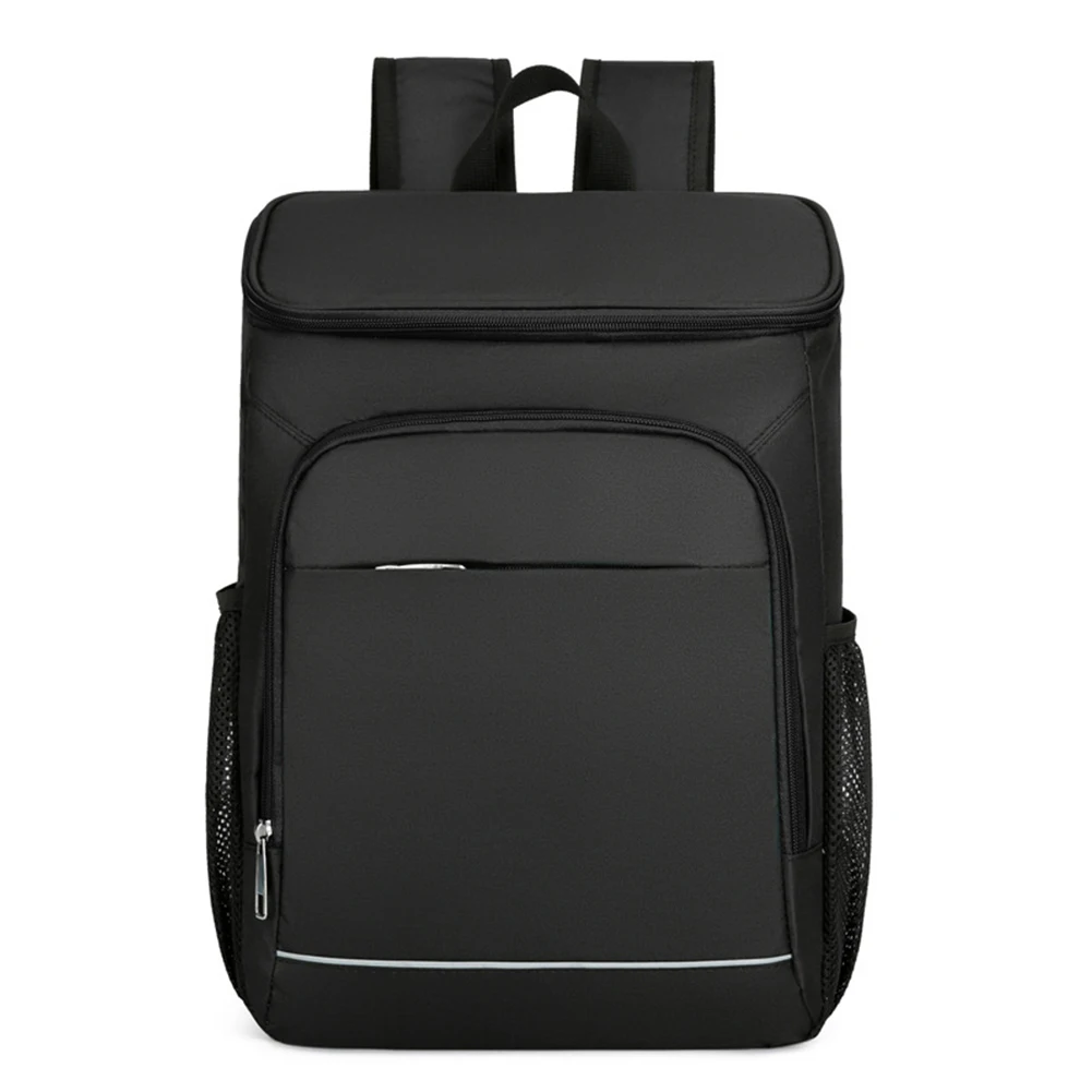 Oxford Cool Storage Backpack Save Space Waterproof Insulated Lunch Backpack Large-capacity Reflective Strip for Outdoor Camping