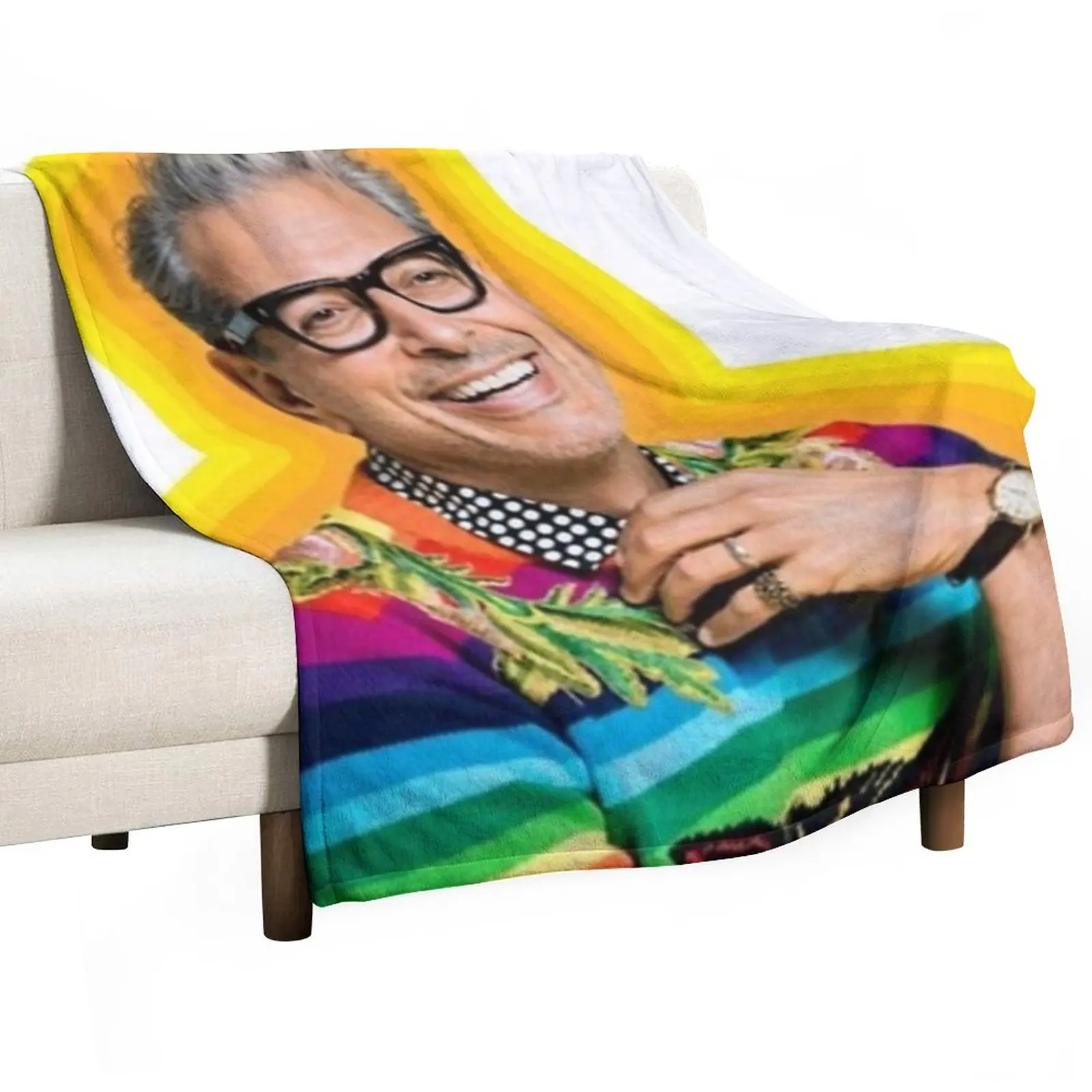 

Yellow Fun Throw Blanket Soft Plush Plaid for sofa Blankets