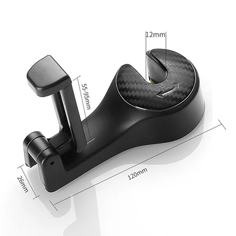Car Hook 2 In 1 Car Headrest Hooks Phone Holder Seat Back Organizer