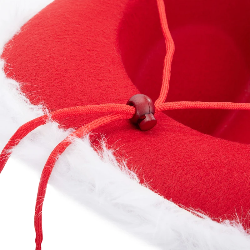 Women Men Party Christmas Cowboy Hat Western Felt Hats Wide Brim Jazz Hat Santa Claus Accessories