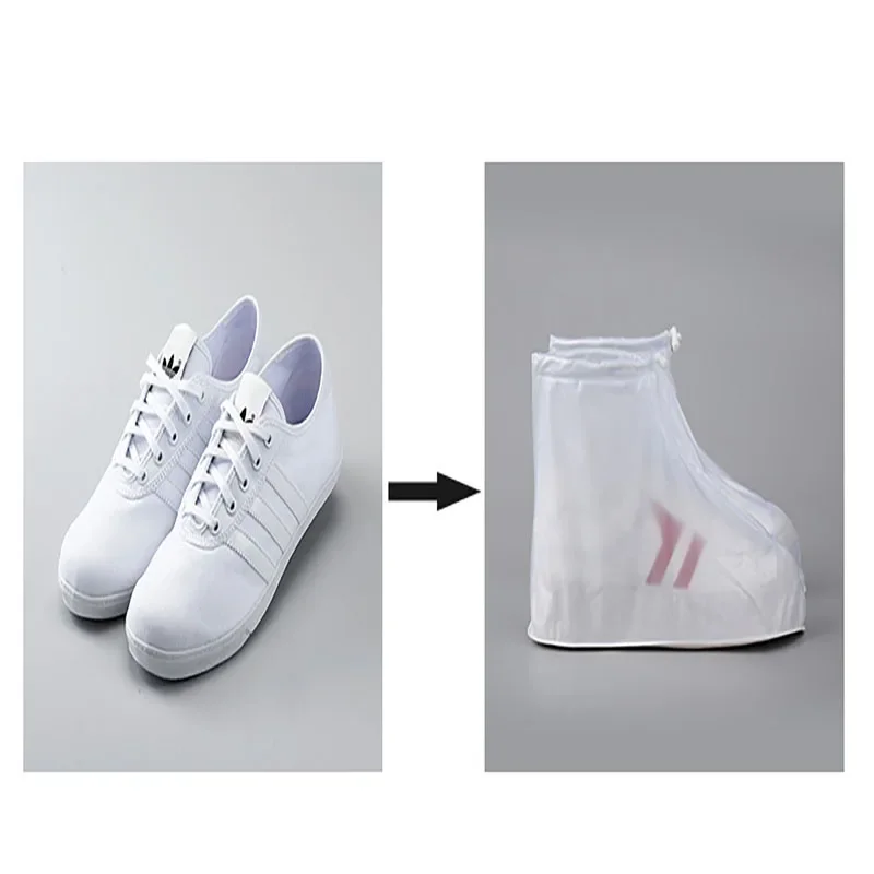 1 pair non-slip waterproof shoe covers PVC silicone sole reusable for rain & snow Multiple sizes unisex