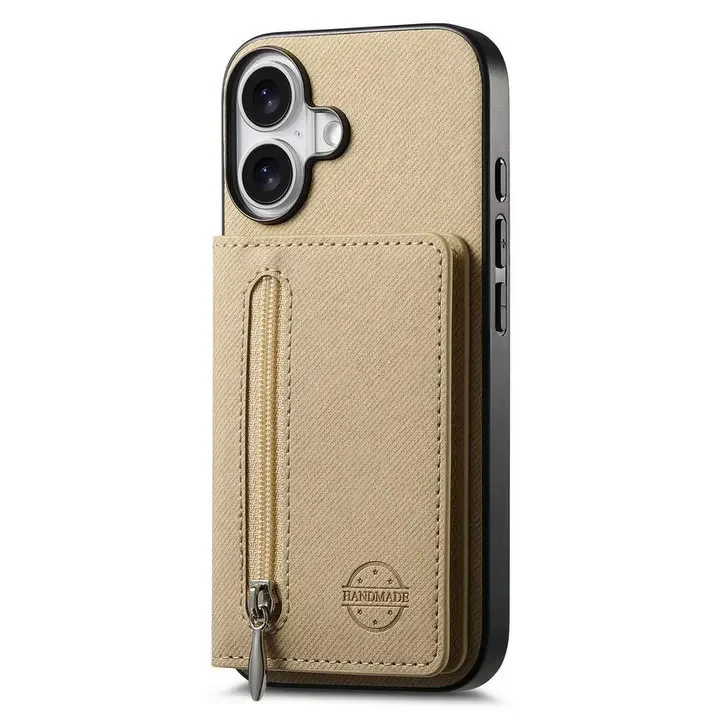 Luxury Zipper Leather Wallet Back Cover - Premium Case and Etui