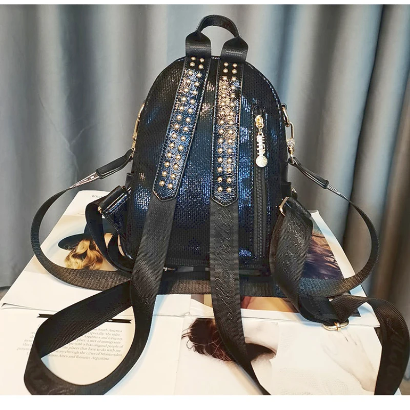 cross studs chain leather backpack 地雷 TRIPP NYC - SUPER CHAIN BACKPACK