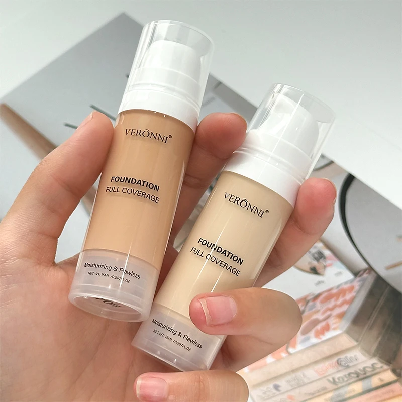 Liquid foundation waterproof foundation 15ml Full Coverage Liquid Foundation Foundation Effective Concealer Waterproof Sweat-resistant Makeup Professional Cosmetics