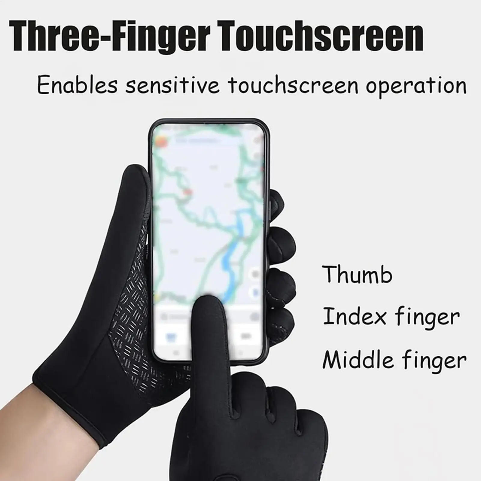 Winter Gloves Warm Touchscreen Gloves Windproof Sports Mittens For Winter Ski Snowboarding Fishing Workout Gym Running Hiking