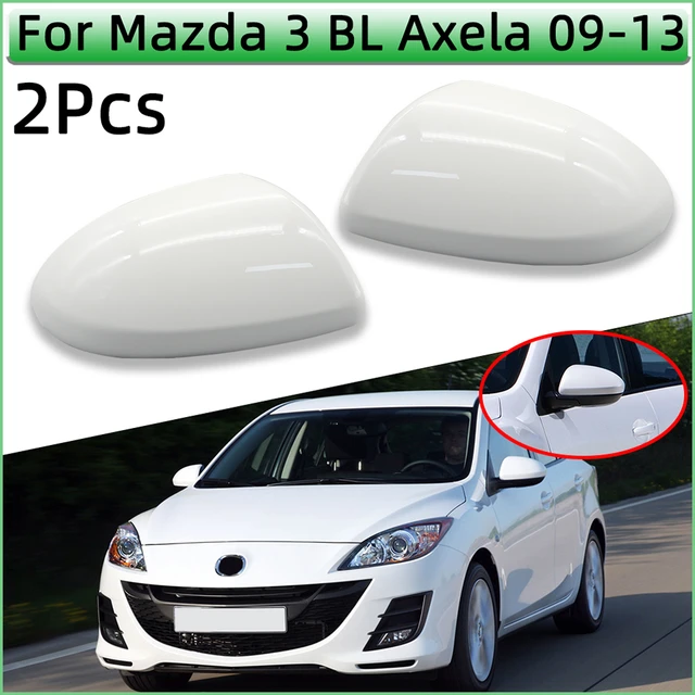 2 adet araba/oto Mazda 3 için Axela BL 2009 2010 2011 2012 2013 ayna kapağı  dikiz aynası kapak kabuk konut kanat yan ayna - AliExpress