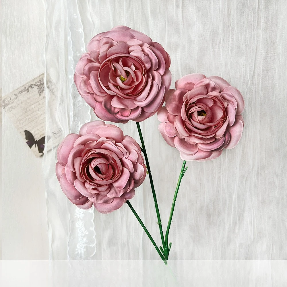 10 Stück Künstliche 3-Zweigige Lotus-Traubenzweige Seiden-Kunstblumen Dekorative Weiße Lotus-Simulationsblumen für Heim und Garten – Detail 10