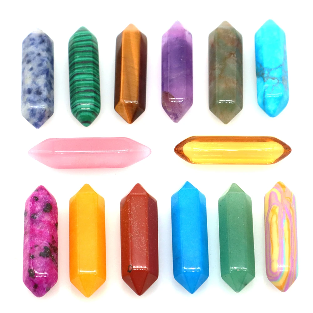 Sechseckige Säulen Naturstein und Kristalle Heilung Chakra Quarz Meditation Pendel Punkt Zauberstab Erz Mineral Handwerk Wohnkultur – Detail 2