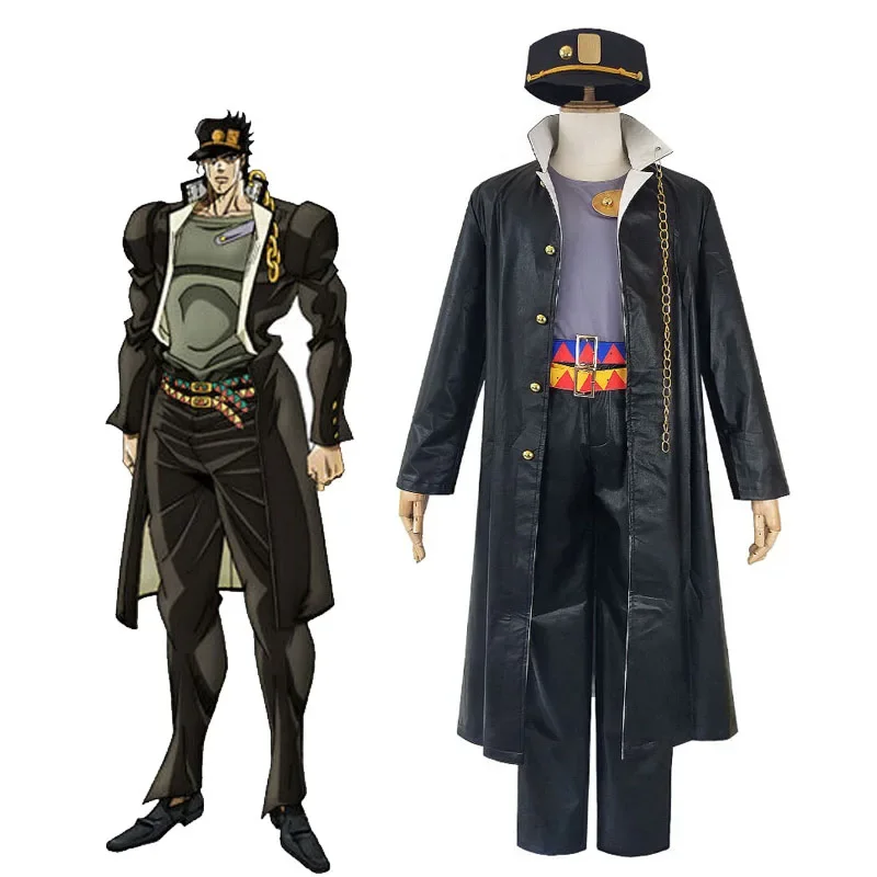 

JOJO JoJo's Bizarre Adventure Kujo Jotaro Cosplay Costume Jotaro Kujo Uniform Cosplay Clothing Costume Anime Cosplay Wig