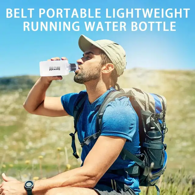 Running Water Bottle – BPA-Free 11oz Curved Sports Bottle For Running Belts, Hiking & Gym - View #2