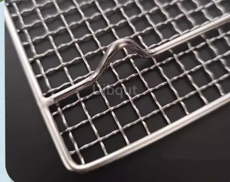 304 stainless steel oven square barbecue bbq mesh rectangular baking tool oil draining rack cake drying rack cooling tray