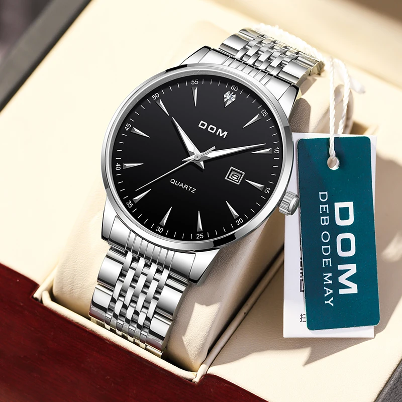 DOM Watch Men's Watch Casual Personalized Fashion Luxury Steel Strip Waterproof Quartz Clock M-8850