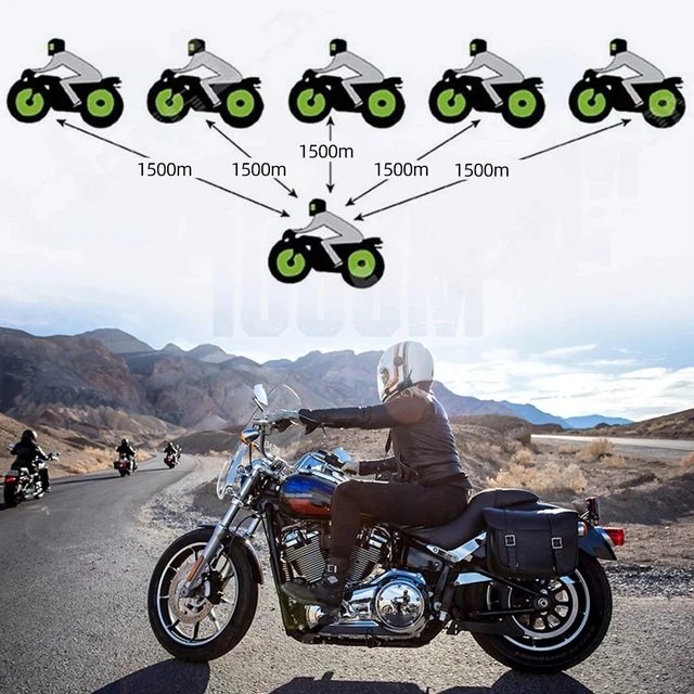 Teleheer-intercomunicador V6 Plus para casco de motocicleta, comunicador  impermeable con auriculares Bluetooth, interfono de 1500M, 2 conductores -  AliExpress