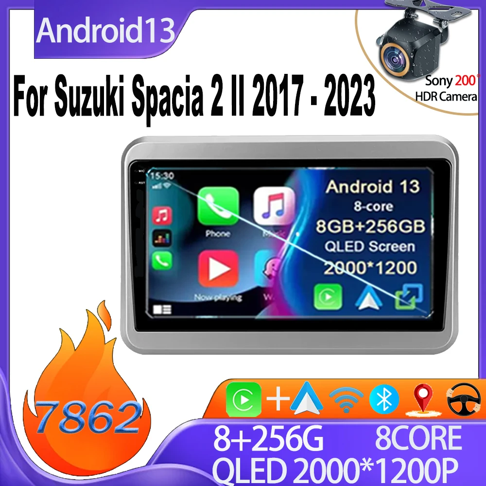 

Автомобильная стерео-система для Suzuki Spacia 2 II 2017 - 2023 сенсорный экран Bluetooth GPS-навигация мультимедийный плеер задняя камера No 2 din DVD