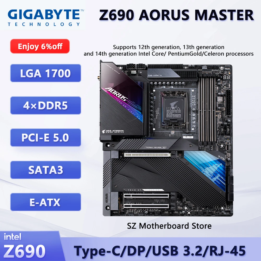 Gigabyte Z690 AORUS MASTER LGA1700 Motherboard DDR5 PCIe 5.0