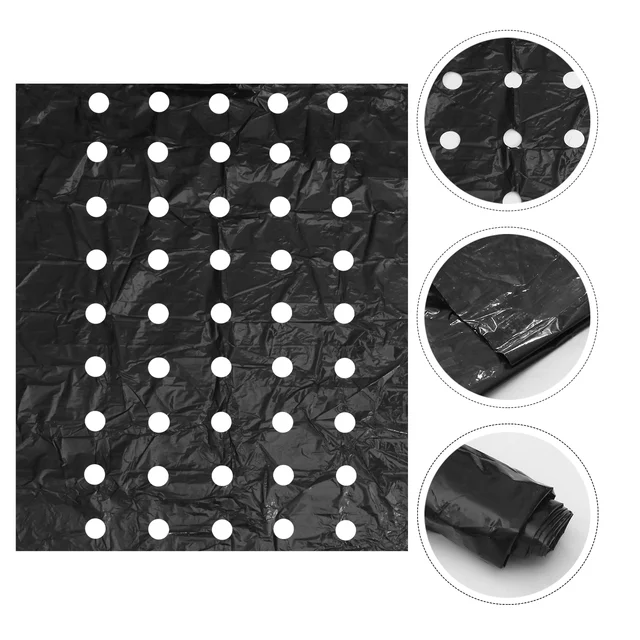 Perforált Talajtakaró Fekete Lap Film Termikus Szigetelő Mezőgazdasági Növényi Növények - Image 3