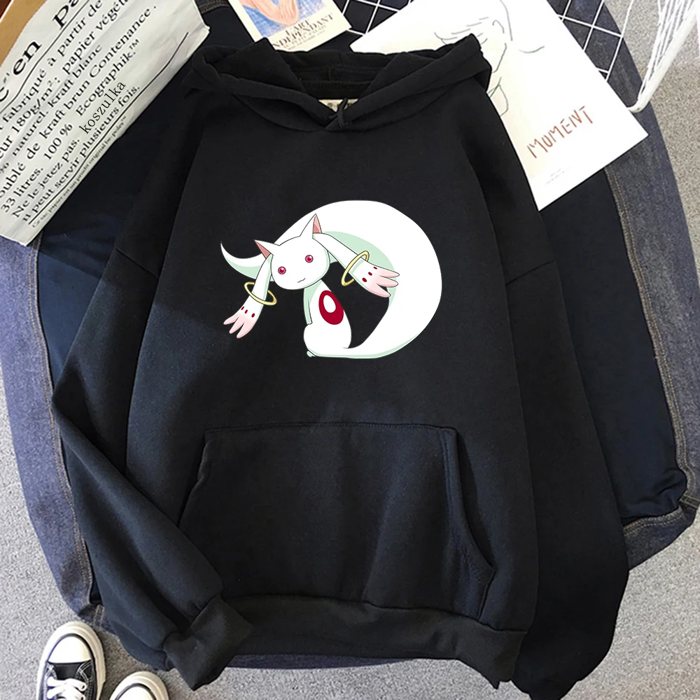 

Kyubey Hoodie Anime Magical Girl Hoodies Women Cartoon Sweatshirts Kawaii Clothing Spring/Autumn Tops Harajuku Unisex Sudaderas