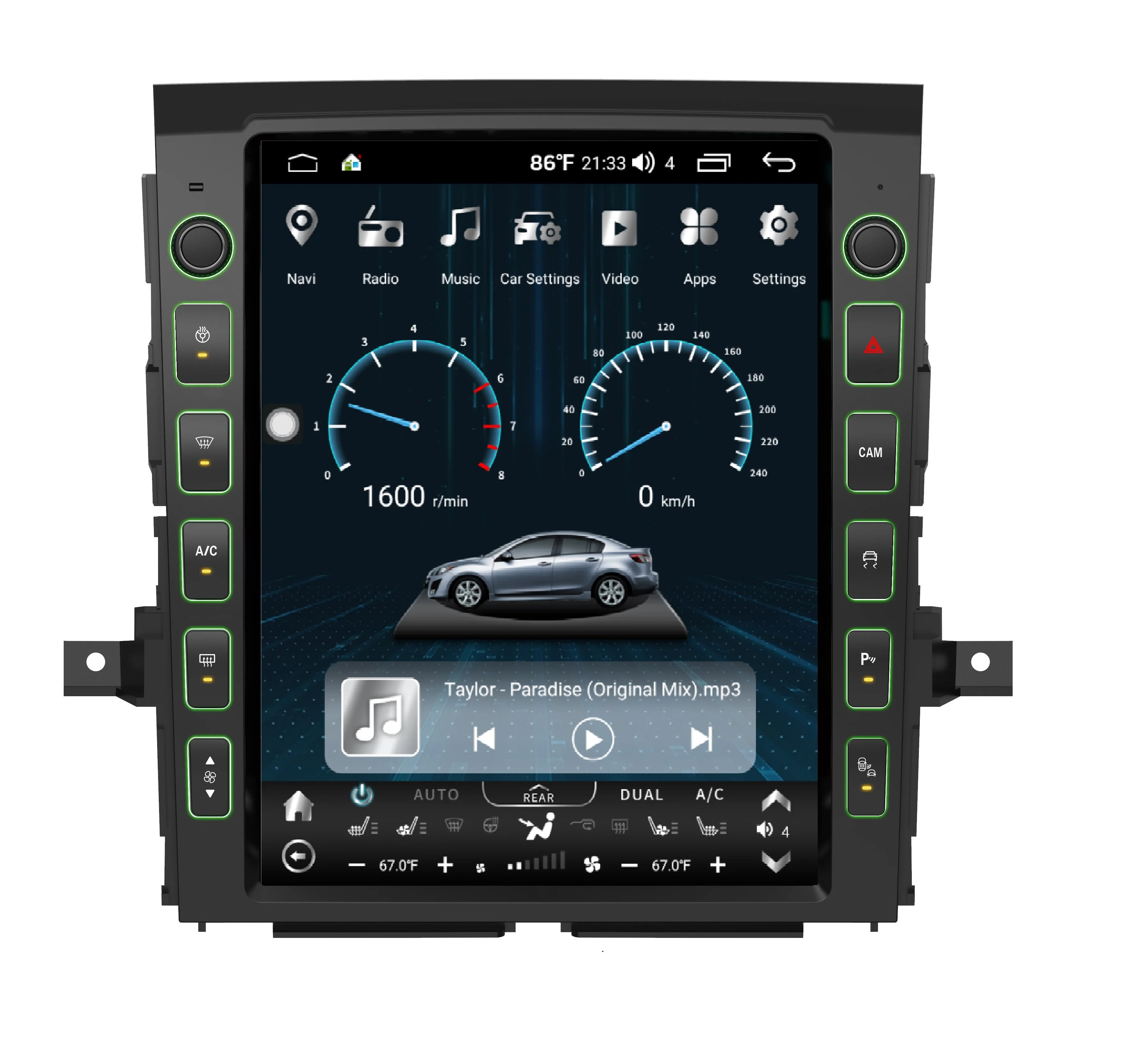 12.1 inch Android 9.0 Car Video Dashboard Radio DVD Player Multimedia GPS Navigation with Radio Wifi Titan 2015-2019