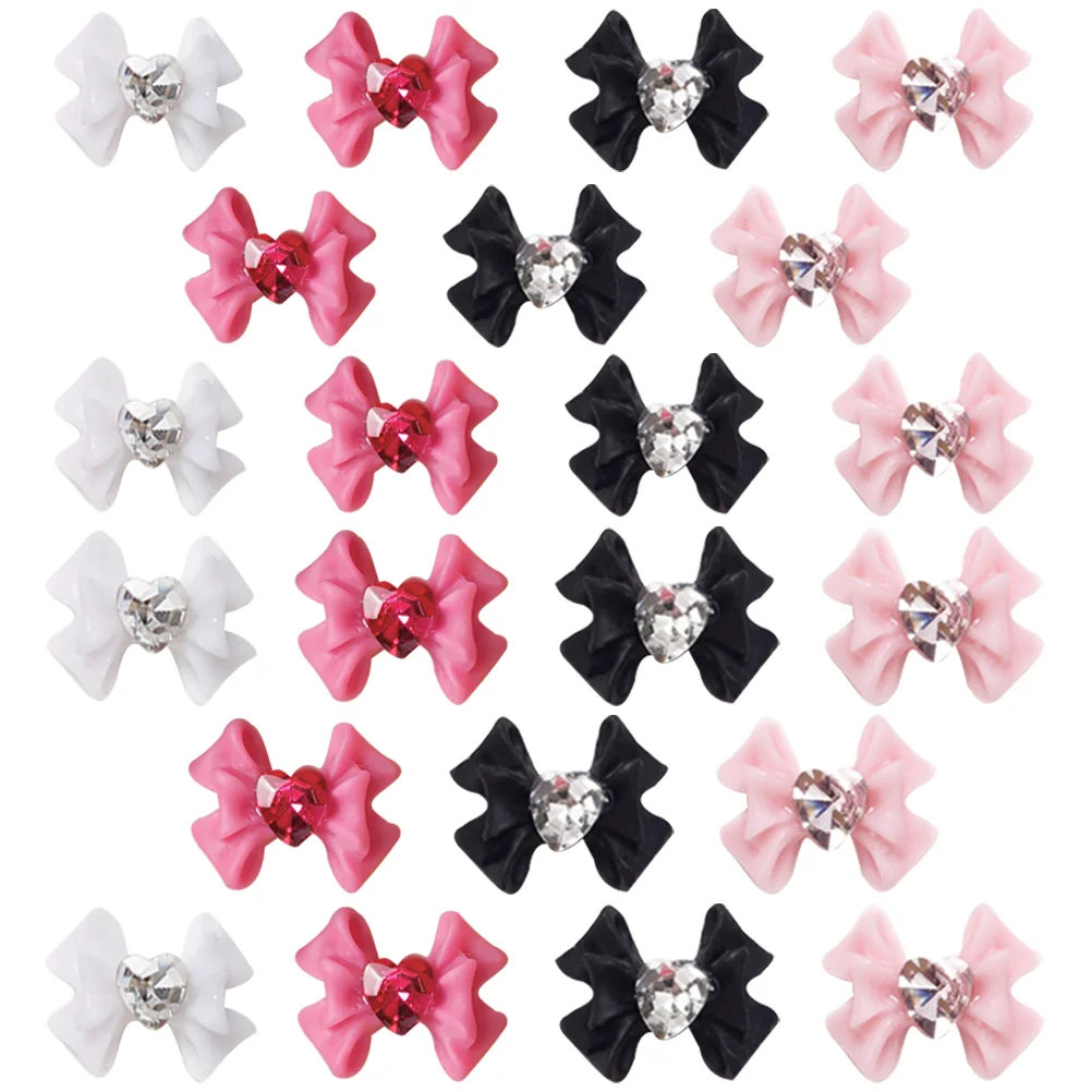 

40pcs Nail Charms Rhinestone Bow Nail Charms Nail Jewelry Manicure Decoration