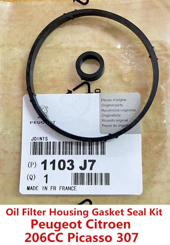 Car Oil Filter OEIN Brand Engine Oil Filter Housing Gasket Seal Kit 1103J7 For Peugeot Citroen 1.1/1.4/1.6 16V (TU1/TU3/TU5) 206CC Picasso 307