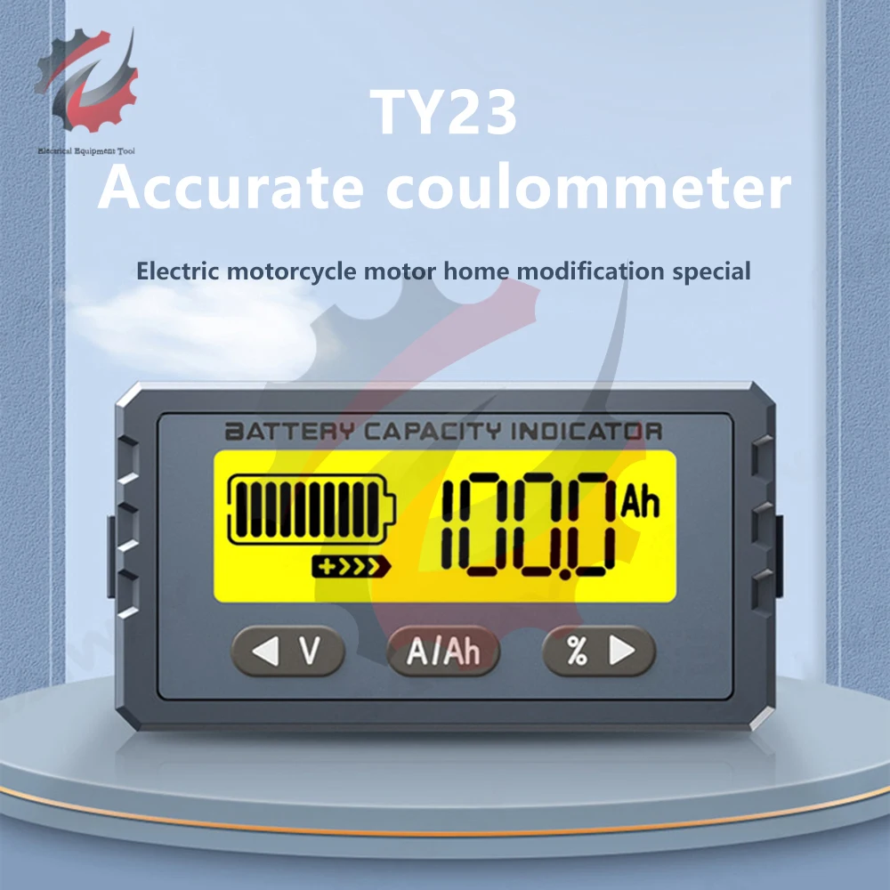 

TY23 Battery Capacity Indicator 8V-120V 50A 100A Coulomb Counter Meter Li-ion Lifepo4 Detector Coulometer LCD Voltmeter Ammeter