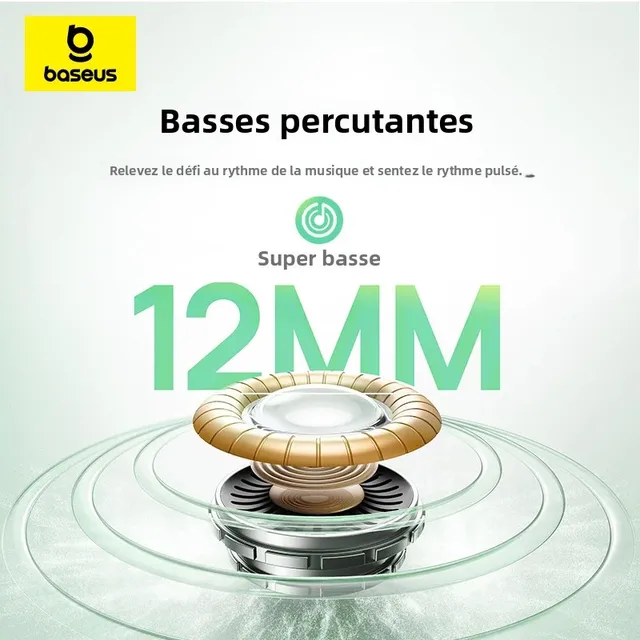 Baseus Bass EP10 NC -43dB suppression du bruit ANC véritable écouteurs sans fil Bluetooth 6.0 écouteurs sans fil intra-auriculaires 4 micros ENC écouteurs 3 Baseus Bass EP10 NC -43dB suppression du bruit ANC véritable écouteurs sans fil Bluetooth 6.0 écouteurs sans fil intra-auriculaires 4 micros ENC écouteurs 3