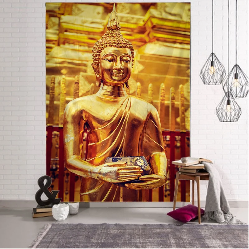 

New design Buddha tapestry wall hanging Tapestry Art 3D printing tapestry bedroom living room decoration bedroom decoration