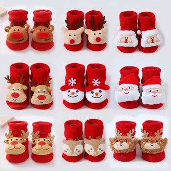 Knitted Christmas Baby Socks 1