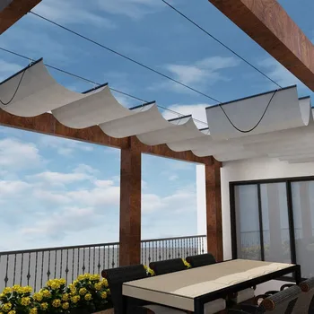 4x40 Retractable Pergola Shade Canopy 1